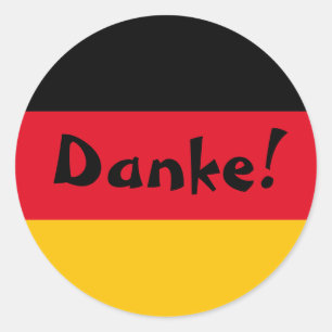 Duitse vlag Dank je Danke Ronde Sticker