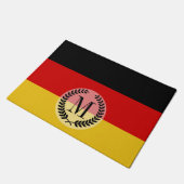 Duitse vlag deurmat (Schuin)