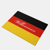 Duitse vlag deurmat met Duitsland welkomsttekst (Schuin)