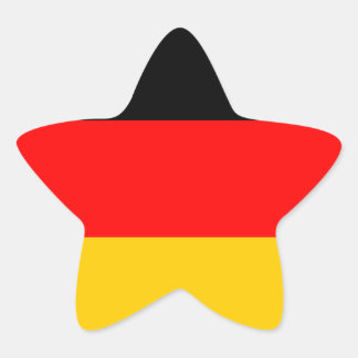 Duitse vlag Deutsche Flagge Ster Sticker