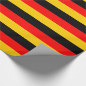 Duitse vlag Deutsche Flagge Striped Wrapping Paper Cadeaupapier (Hoek)