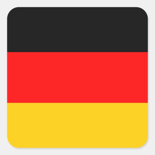 Duitse vlag Deutsche Flagge Vierkante Sticker (Voorkant)
