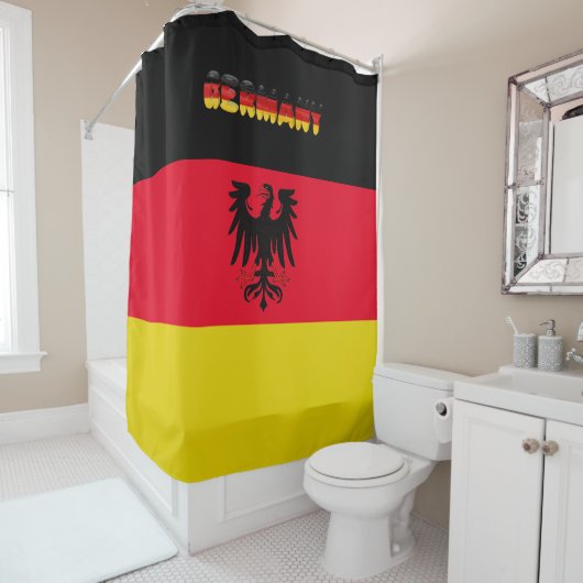 Duitse vlag douchegordijn (In situ)