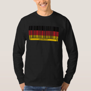 Duitse Vlag Duitse Erfenis Roots Streepjescode Dui T-shirt