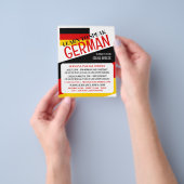 Duitse vlag, Duitse taalcursus Adverteren Flyer (Hand)