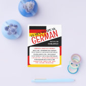 Duitse vlag, Duitse taalcursus Adverteren Flyer (Enkel)