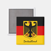 Duitse vlag & Duitse vakantie/sportfans Magneet (Voorkant / Achterkant)