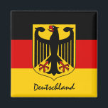 Duitse vlag & Duitse vakantie/sportfans Magneet<br><div class="desc">Fridge Magnets: Duitsland & Deutschland - houd van mijn land en Duitse vakantiegangers</div>