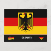Duitse vlag & Duitsland land reis / Duitsland Briefkaart (Voorkant)
