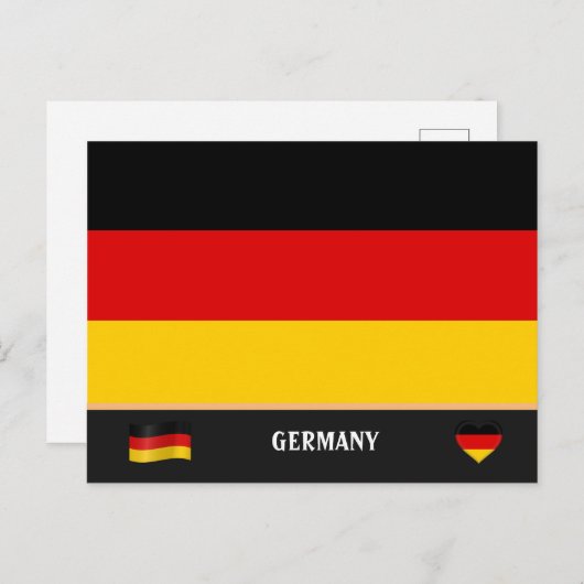 Duitse vlag & Duitsland reizen / Duitsland Briefkaart (Voorkant / Achterkant)