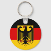Duitse vlag & Eagle Emblem, Duitsland / sportfan Sleutelhanger (Achterkant)