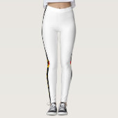 Duitse vlag en Duitse mode patriotten/sport Leggings (Voorkant)