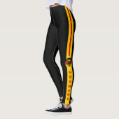 Duitse vlag en Duitse mode patriotten/sport Leggings (Links)