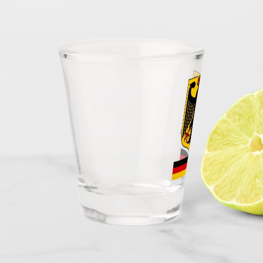 Duitse vlag en Duitse patriot/sport Sho Shot Glas (Links)