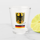 Duitse vlag en Duitse patriot/sport Sho Shot Glas (Voorkant)