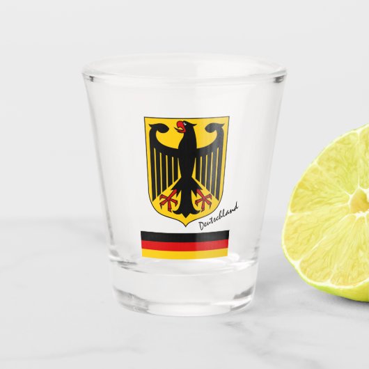 Duitse vlag en Duitse patriot/sport Sho Shot Glas (Voorkant)