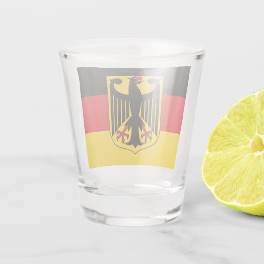 Duitse vlag en Duitse patriot/sport Shot Glas (Achterkant)