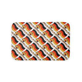 Duitse vlag en grijze Voetbal grens Badmat