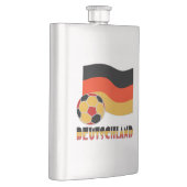 Duitse vlag en grijze Voetbal grens Flacon (Rechts)