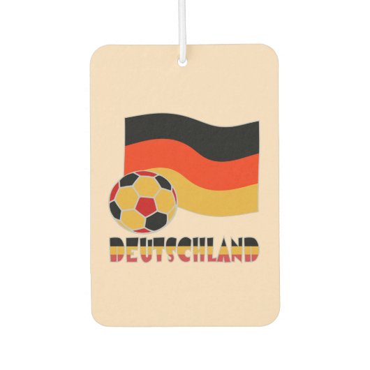 Duitse vlag en grijze Voetbal grens Luchtverfrisser (Voorkant)