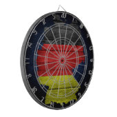 Duitse vlag en kaart dartbord (Voorkant Links)