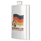 Duitse Vlag en Voetbal Grauwe Rand Flacon (Links)