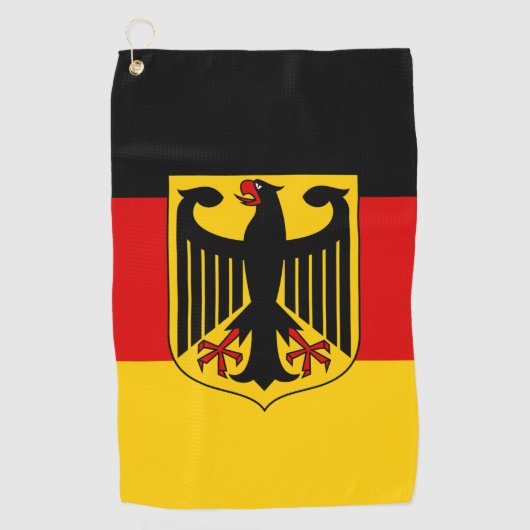 Duitse vlag en wapenstilstand, Deutschland/sportfa Golfhanddoek (Voorkant)