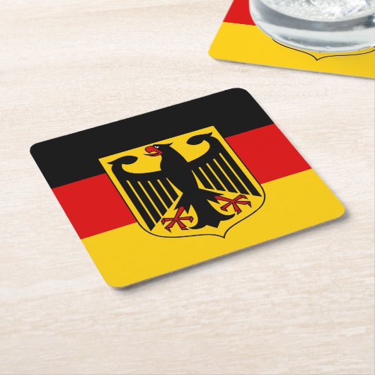 Duitse vlag en wapenstilstand, Deutschland/sportfa Kartonnen Onderzetters (Schuin)