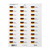 Duitse vlag etiket (Full Sheet)