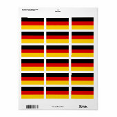 Duitse vlag etiket (Full Sheet)
