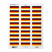 Duitse vlag etiket (Full Sheet)