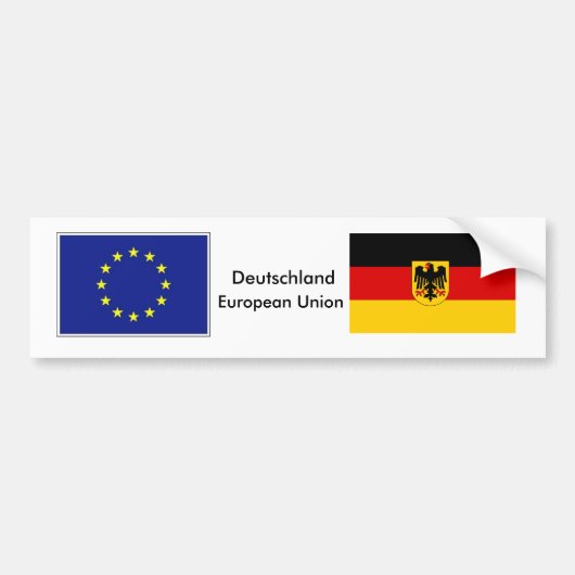 Duitse vlag - EU-vlag Bumpersticker (Voorkant)