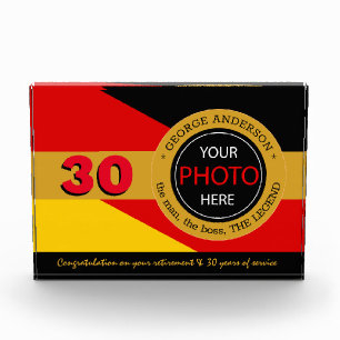 Duitse vlag Foto Block & Germany / name badge