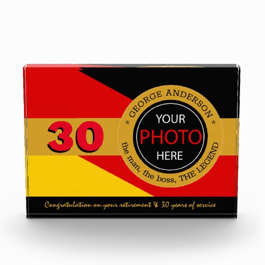 Duitse vlag Foto Block & Germany / name badge (Voorkant)