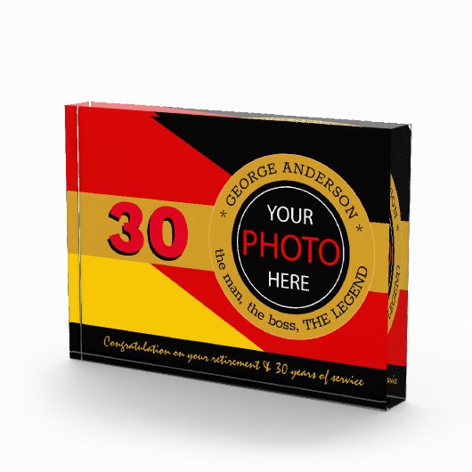 Duitse vlag Foto Block & Germany / name badge (Rechts)