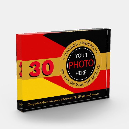 Duitse vlag Foto Block & Germany / name badge (Links)