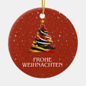 DUITSE VLAG GEÏNSPIREERD KERAMISCH ORNAMENT (Voorkant)