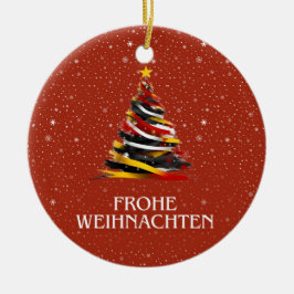 DUITSE VLAG GEÏNSPIREERD KERAMISCH ORNAMENT