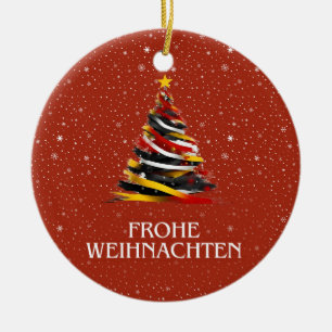 DUITSE VLAG GEÏNSPIREERD KERAMISCH ORNAMENT