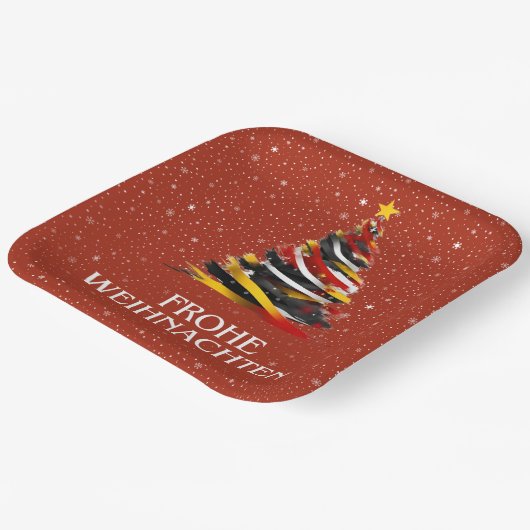 DUITSE VLAG GEÏNSPIREERD PAPIEREN BORDJE (Gebogen)