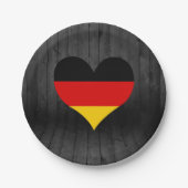 Duitse vlag gekleurd papieren bordje (Voorkant)