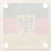 Duitse vlag glazen onderzetter (Achterkant)