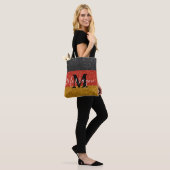 Duitse vlag Glitter Duitse monogram naam Tote Bag (Op model)