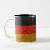 Duitse vlag Glitter Home Kantoor Coffee Tweekleurige Koffiemok (Links)
