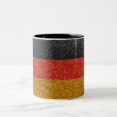 Duitse vlag Glitter Home Kantoor Coffee Tweekleurige Koffiemok (Center)