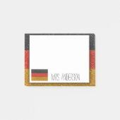 Duitse vlag Glitter leraar leslokaal Post-it® Notes (Voorkant)
