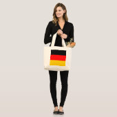 Duitse vlag grote tote bag (Voorkant (model))