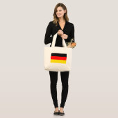 Duitse vlag grote tote bag (Voorkant (model))