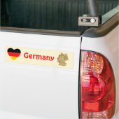 Duitse Vlag Hart + Landkaart Bumpersticker (Op Truck)