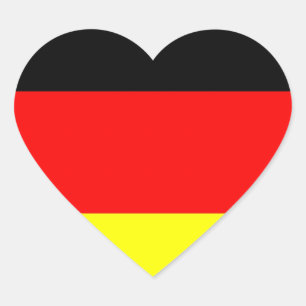 Duitse vlag Heart Hart Sticker